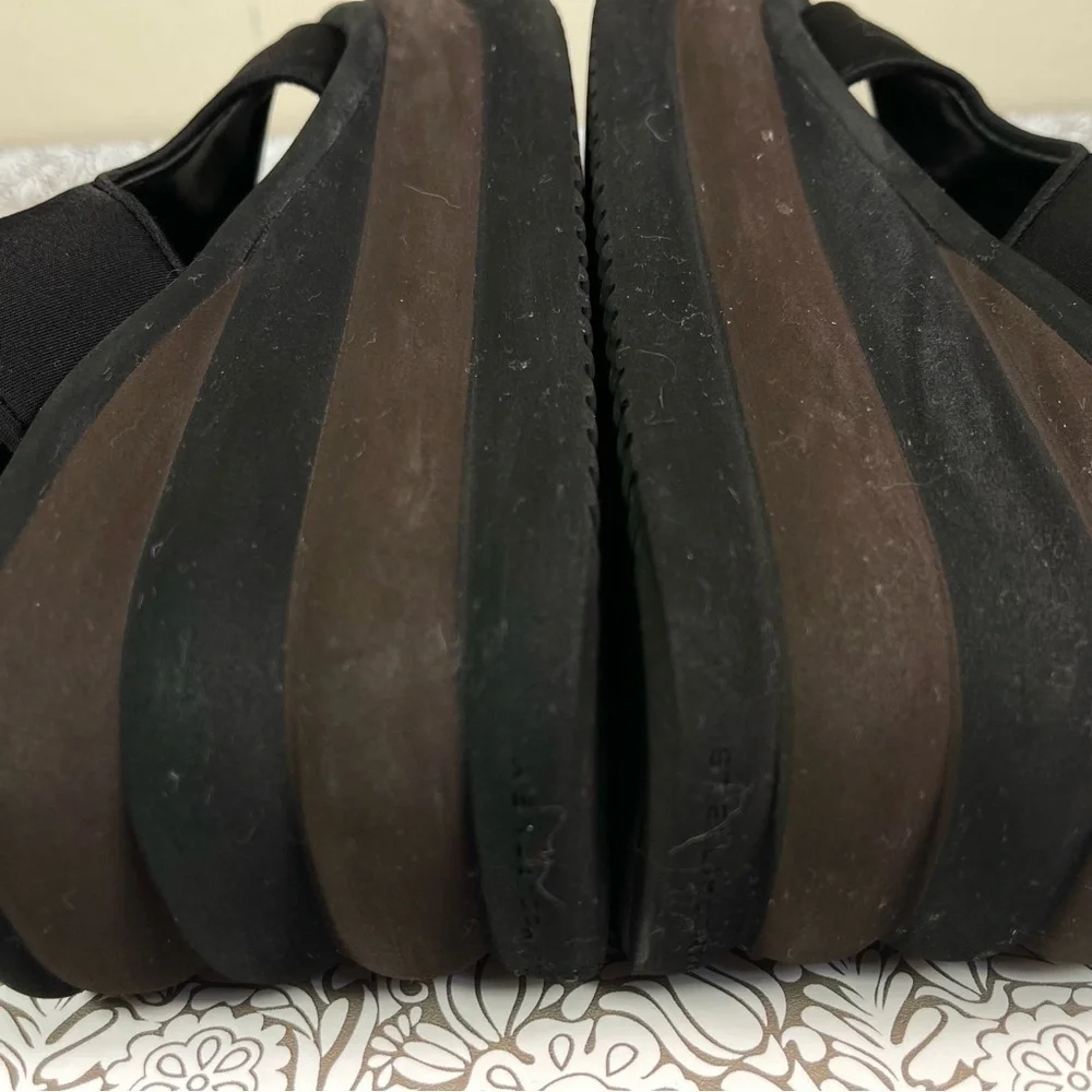 Stella McCartney Brown & Black Scuba Platform Slides Designer Sandals
